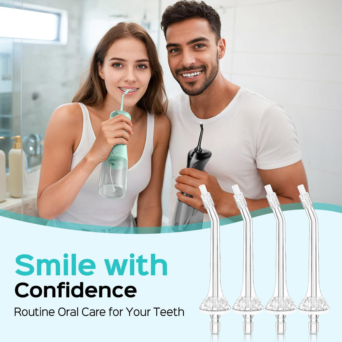 COSLUS Water Flosser Pick For Teeth Tip Periodontal Jet Tip 4 Pcs