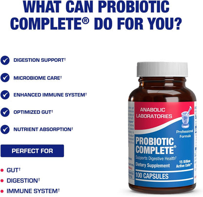 Advanced Digestive Probiotics for Women & Men - 4 in 1 Quadbiotic for Women & Men with Lactobacillus and Bifidobacterium Probiotics for Digestive Health Bloating and Constipation - 100 Servings