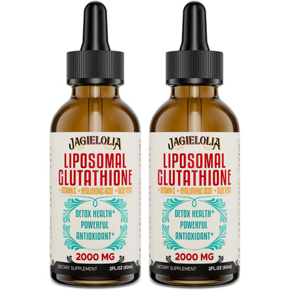 Jagielolia 2000MG Liposomal Glutathione Liquid, Made in The USA, Reduced Glutathione Supplement, Enhanced Absorption, Non-GMO, Powerful Antioxidant for Immune System, Energy, Aging Defense, 2 Floz
