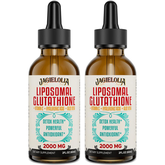 Jagielolia 2000MG Liposomal Glutathione Liquid, Made in The USA, Reduced Glutathione Supplement, Enhanced Absorption, Non-GMO, Powerful Antioxidant for Immune System, Energy, Aging Defense, 2 Floz