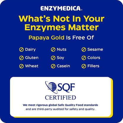 Enzymedica Papaya Gold - Papaya Enzymes Chewable - 120 Tablets