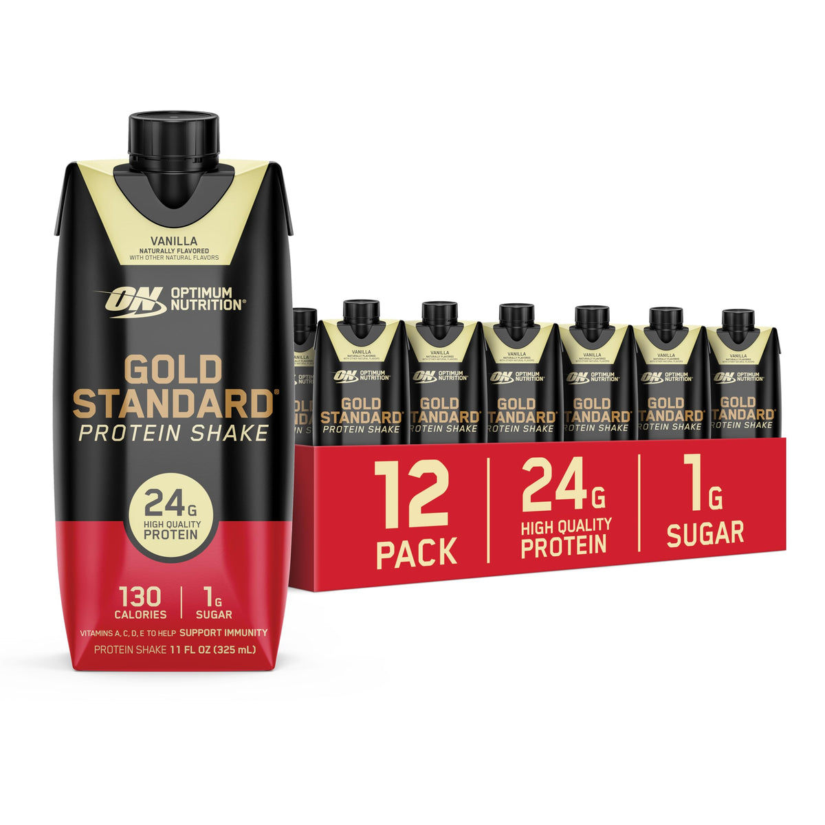 Optimum Nutrition Gold Standard Protein Shake, 24g Protein, Ready to Drink Protein Shake