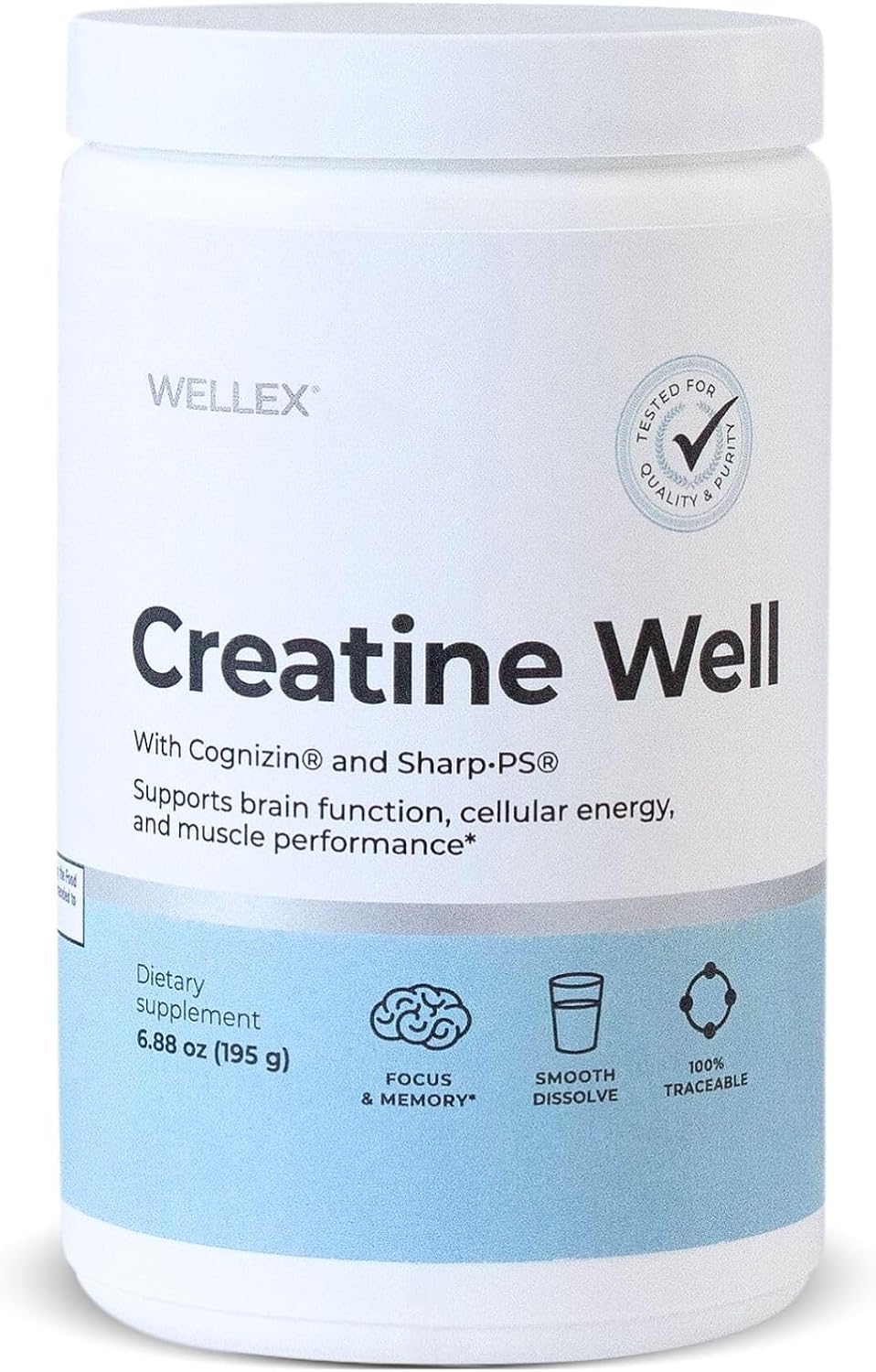 Papillex Creatine Well – Clean Creatine Powder for Brain Energy & Muscle Tone with Cognizin & Sharp•PS