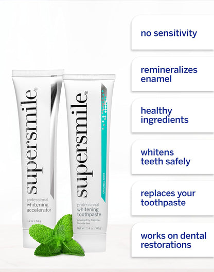 Supersmile Fluoride-Free Whitening System, 1.4 Oz Travel Size, TSA-Approved