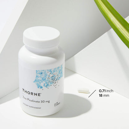 Thorne Zinc Picolinate 30 mg - Well-Absorbed Zinc Supplement for Growth and Immune