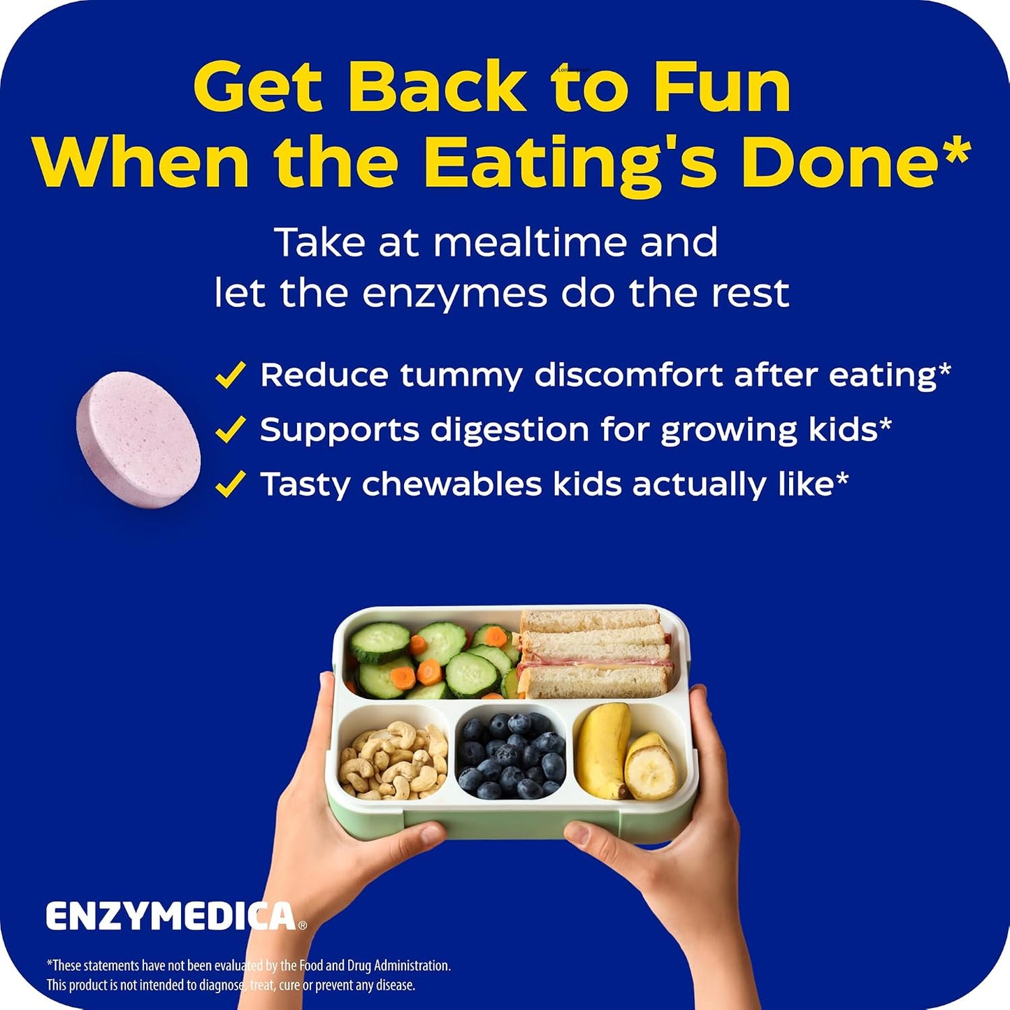 Enzymedica Kids Digest Chewable Digestive Enzyme Supplement - 90 Tablets