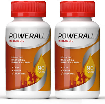 Basic Brands PowerAll Multivitamin Eye Vitamins, 90 Count | Lutein for Adults
