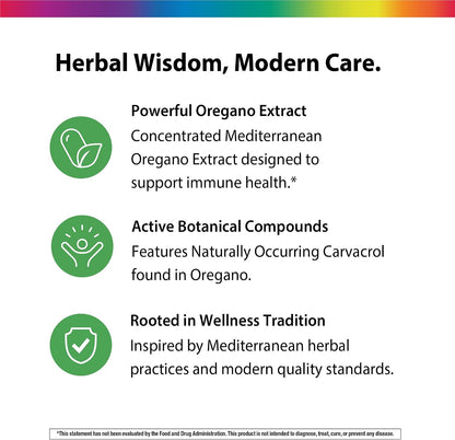 Rainbow Light Oil of Oregano | 90 Softgels | Mediterranean & Wild Harvested Oregano leaf | Contains Naturally Occurring Carvacrol | Non-GMO and Gluten Free