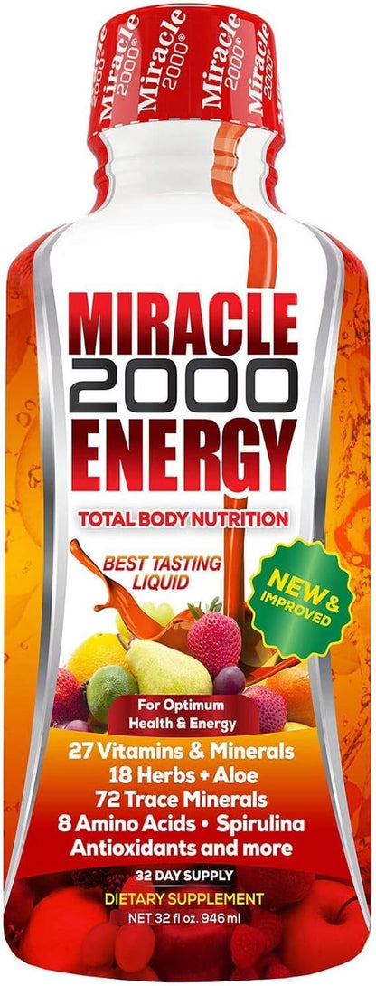 Century Systems Miracle 2000, 32 oz | Complete Liquid Multivitamin & Mineral Supplement with Amino Acids & Antioxidants