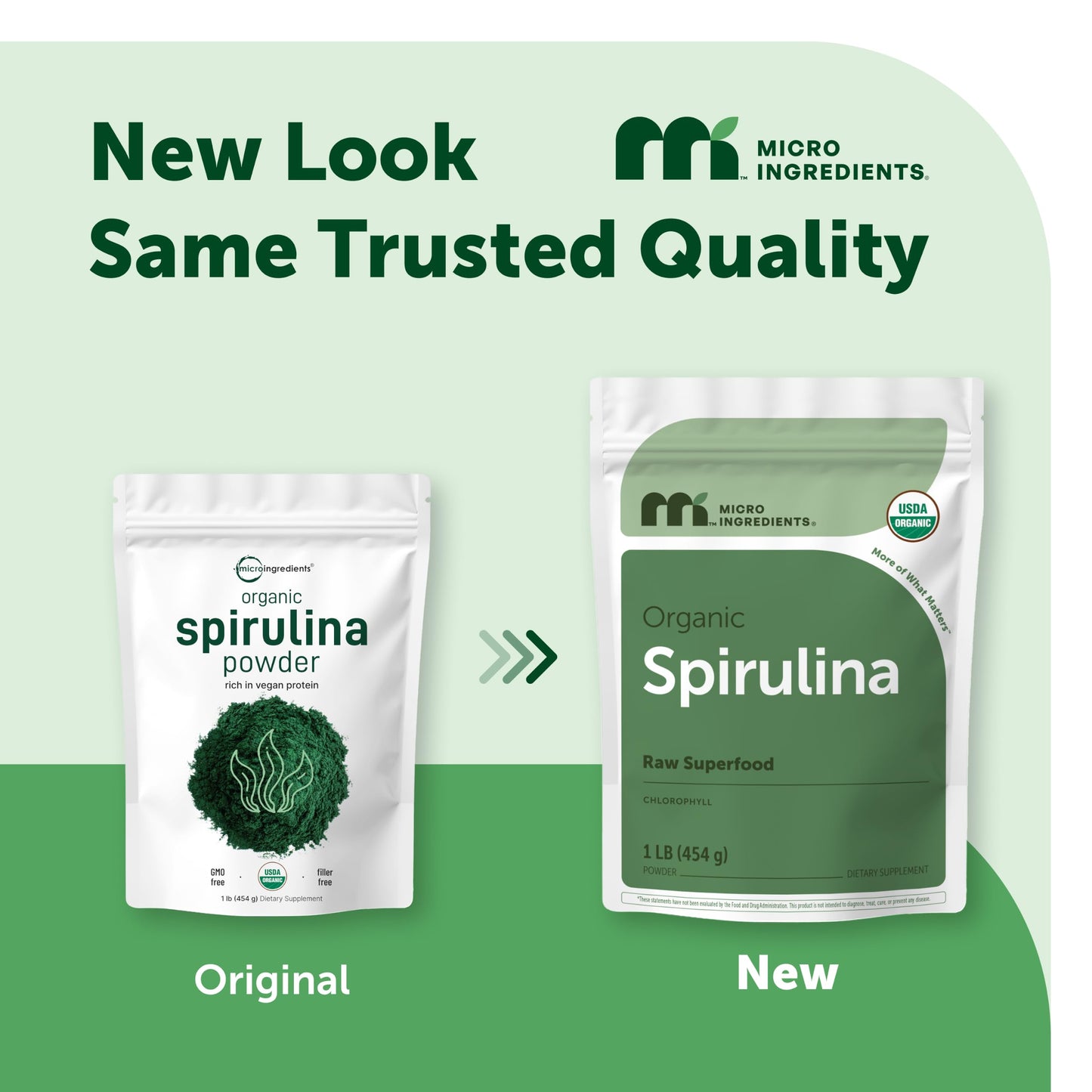 Organic Spirulina Powder, 1lb | Blue-Green Algae, Naturally Occurring Vegan Protein, Vitamins & Minerals | Source of Natural Chlorophyll & Enzymes | Non-GMO, Gluten-Free, No Additives
