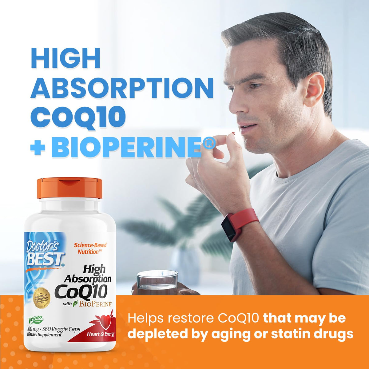Doctor's Best High Absorption CoQ10 with BioPerine, Gluten Free, Naturally Fermented