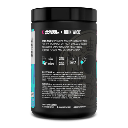 Jacked Factory X John Wick - Wick Mode Pre Workout Powder - Intense Energy, Battle