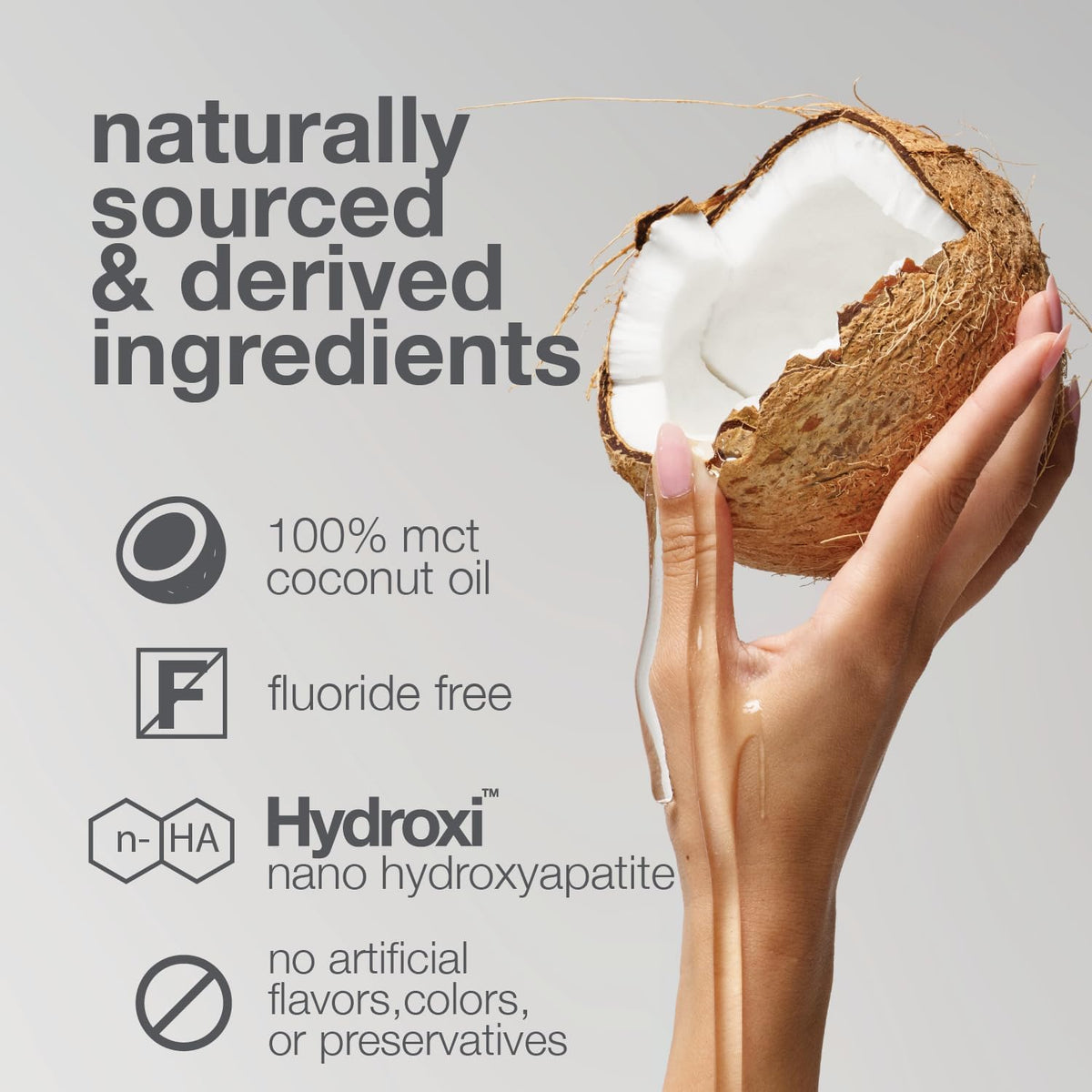 Davids Nano Hydroxyapatite Oil Pulling Mouthwash MCT Coconut Oil Mint 9 oz