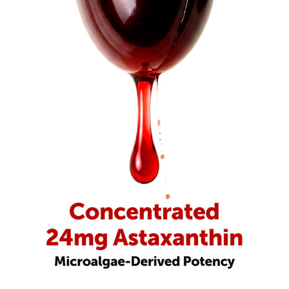 Micro Ingredients Astaxanthin 24mg with MCT Oil, 60 Softgels, 2 Month Supply | Max Strength Astaxanthin Antioxidant Supplements | Fresh Microalgae Source | Non-GMO, Gluten Free, No Soy