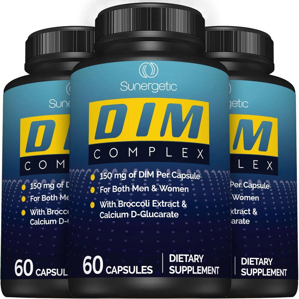 Sunergetic Premium DIM Supplement– 150mg DIM (diindolylmethane), Broccoli