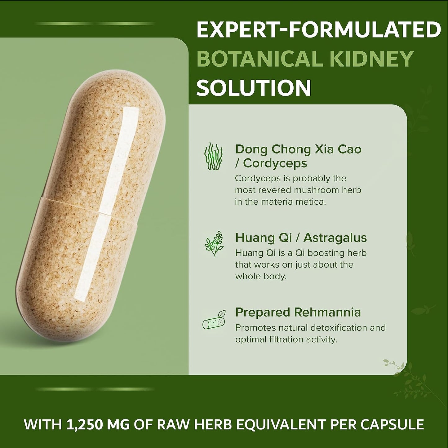 Kidney Sure- Kidney Cleanse & Revitilization Tonic- Organic Herbal Support for Renal Health, Urinary Tract Flow & Vitality- TCM Doctor Formulated, Vegan- 400mg 100 Capsules