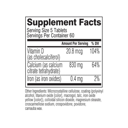 Swisse Calcium with Vitamin D3 and Citrate 830mg | Supplement for Women & Men | Bone Strength Support | Calcio | 300 Tablets | 2-Month Supply