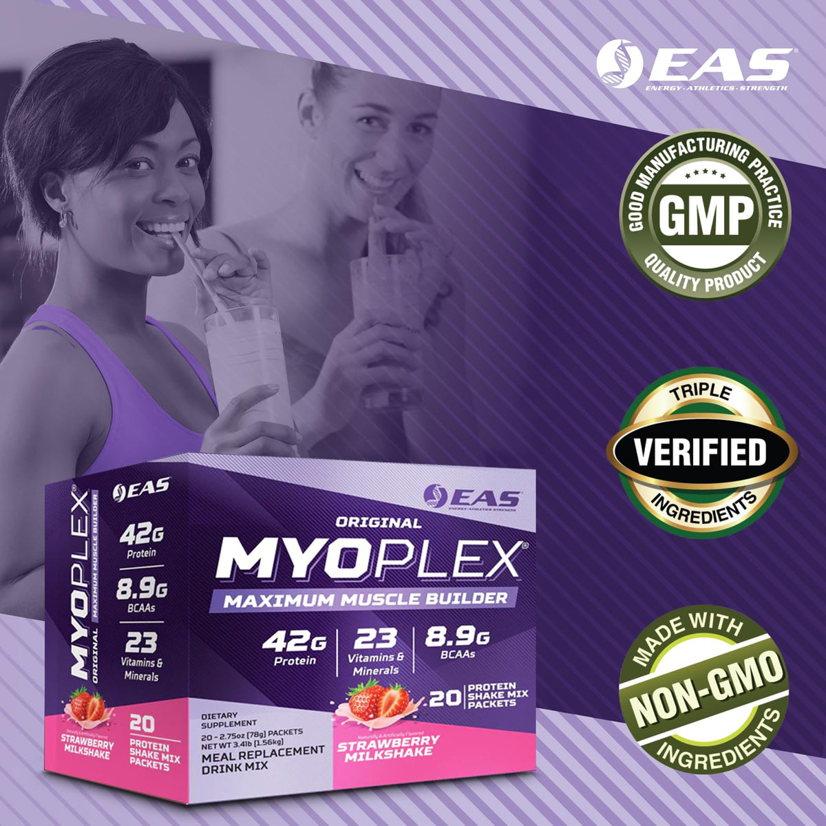 EAS Original Myoplex Maximum Muscle Builder | Meal Replacement Protein Drink Mix