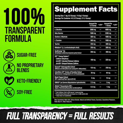 ALPHA LION Superhuman Burn – 2 in 1 Metabolism Booster Pre Workout and Thermogenic Fat Burner for Men – Appetite Suppressant and Weight Loss Supplement (21 Servings, Sweet Black Cherry Flavor)