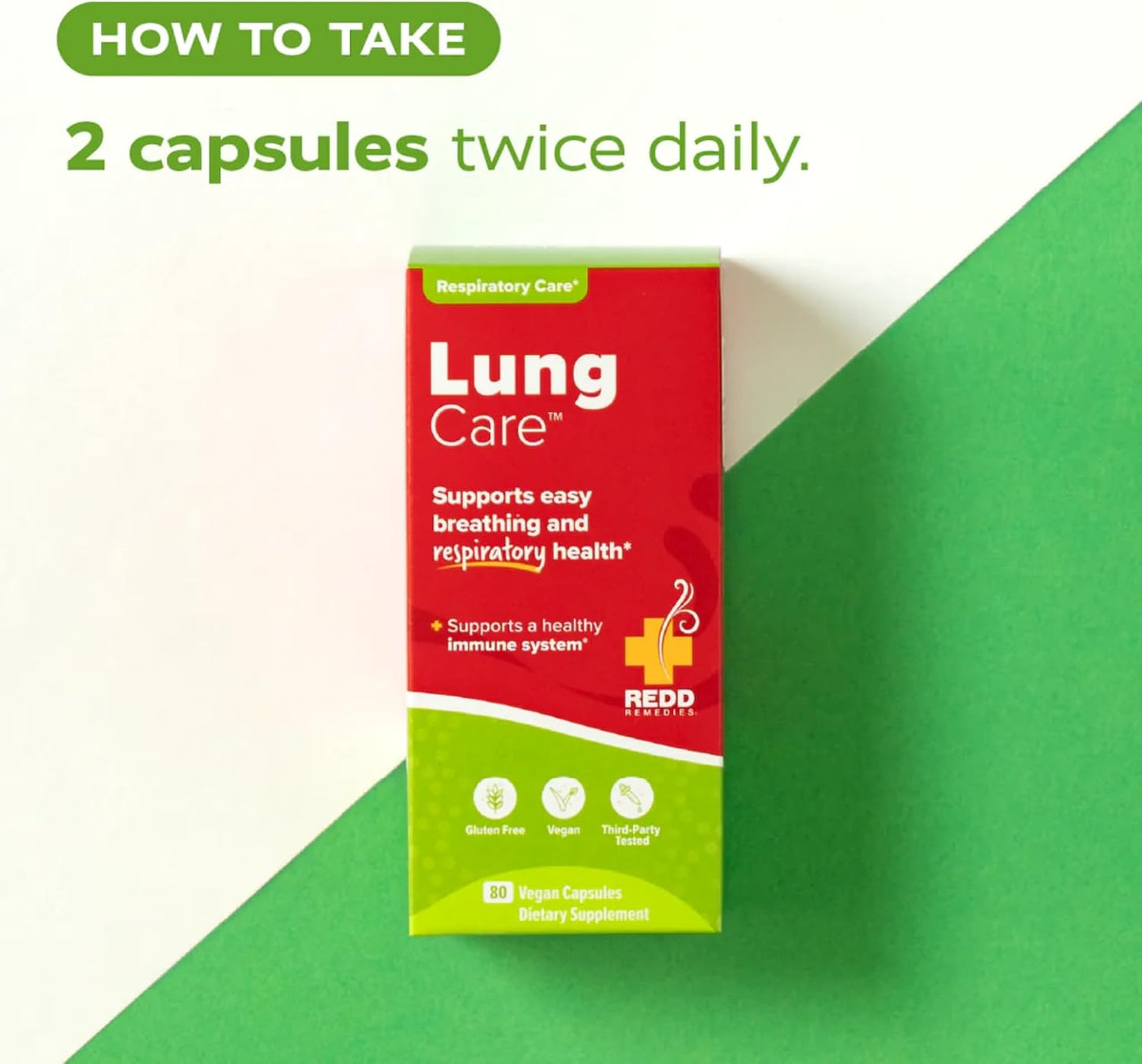 Redd Remedies Adult Sinus Support, 72 Capsules, and Lung Care, 80 Capsules