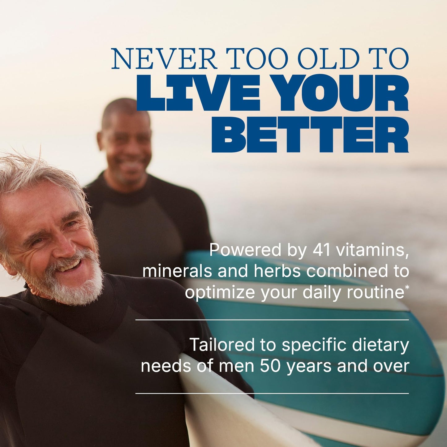 Swisse Daily Multivitamin for Men 50 and Over | 39 Vitamins, Antioxidants and Minerals + Adaptogens | Energy & Immune Support | Mens 50+ Multivitamins Supplement | 60 Tablets