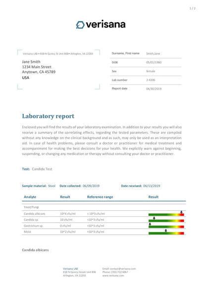 Candida Test – Lab Testing Kit for Diagnosing Candida albicans, Yeast Infection, Geotrichum spec