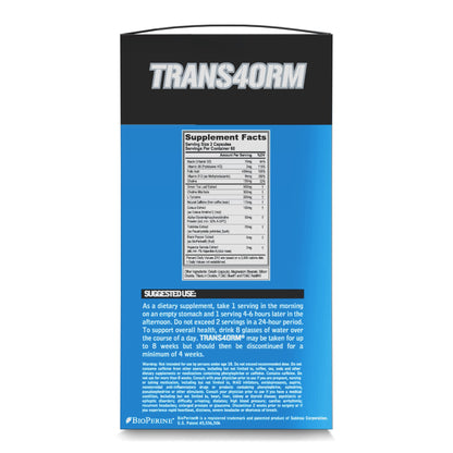 EVL Weight Loss Support Stack - Trans4orm Thermogenic Fat Burner Support Pills