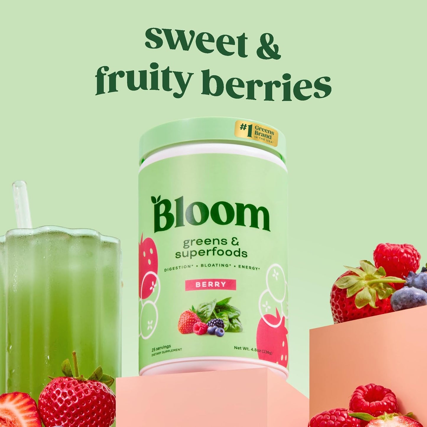 Bloom Raspberry Lemon Creatine and Berry Greens Bundle