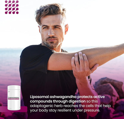 Renue By Science Ashwagandha | High Strength Liposomal Ashwagandha Supplements | 90 Ashwaganda Capsules - 200mg Ashwagandha per Serving | Non-GMO | Made in the USA Third-Party Tested