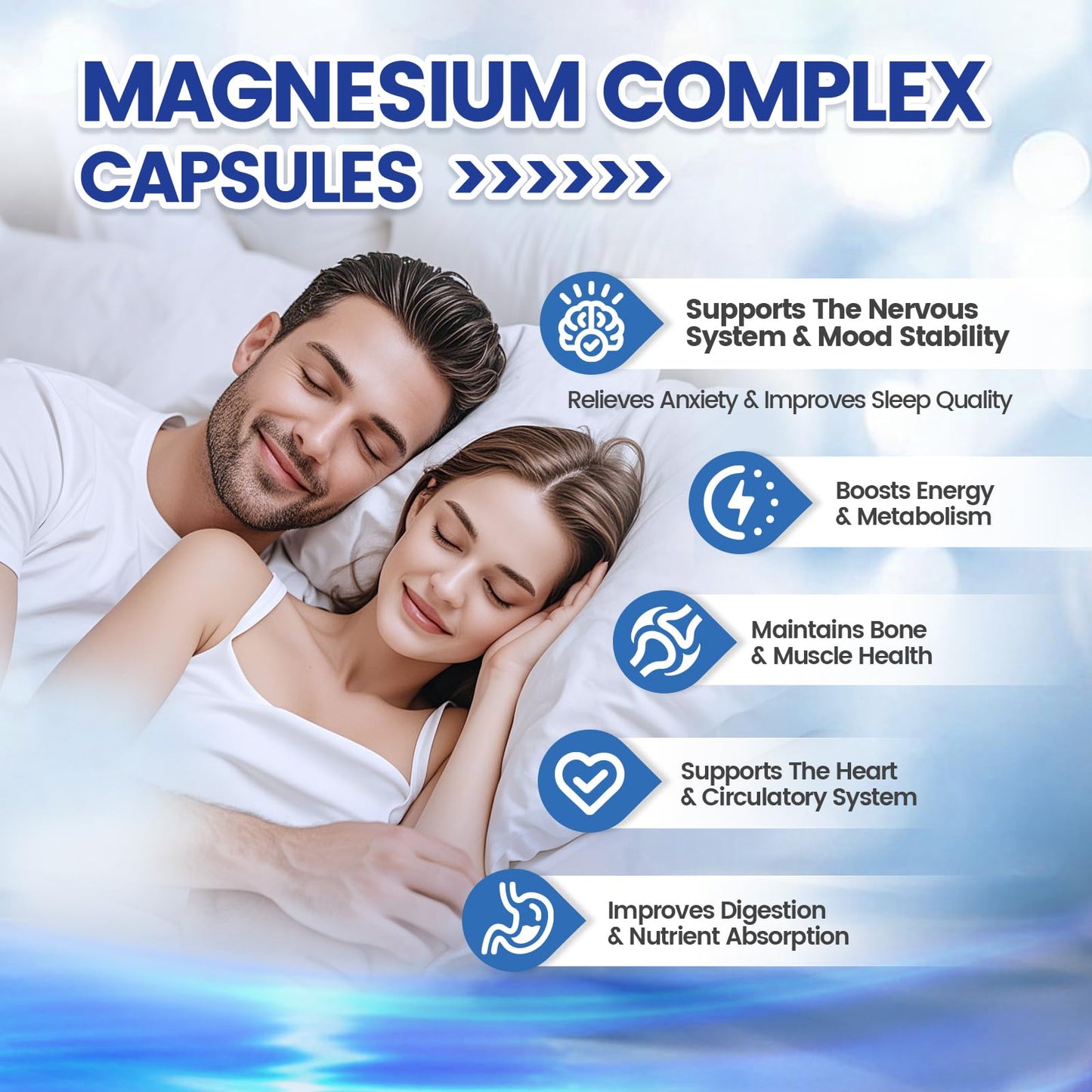Pure Magnesium Glycinate 500mg, Magnesium Supplement with Vitamin B6 for High Absorption, Supports Stress Relief, Sleep, Muscle, Calm, Relaxation, Nerves* & Metabolism*, Non-GMO, 240 Vegan Capsules