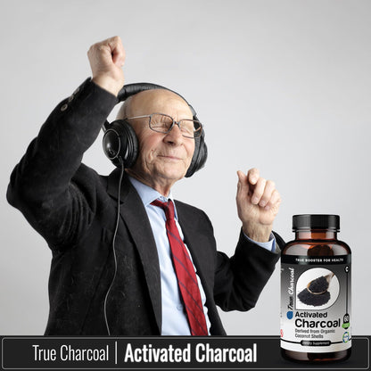 TRUEMED Activated Charcoal - 1200 mg - 60 Capsules - from Organic Coconut Shells