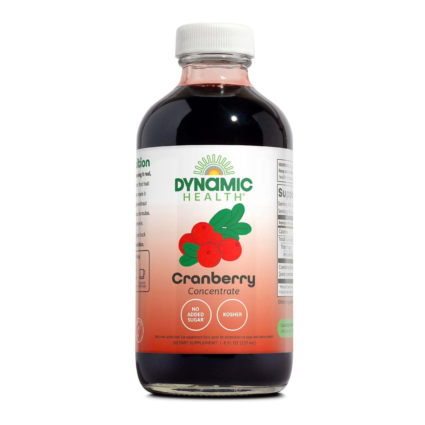 Dynamic Health 100% Pure Black Cherry Juice Concentrate, No Additives, Antioxidant Supplement, Urinary Tract & Joint Support, 16 Fl oz