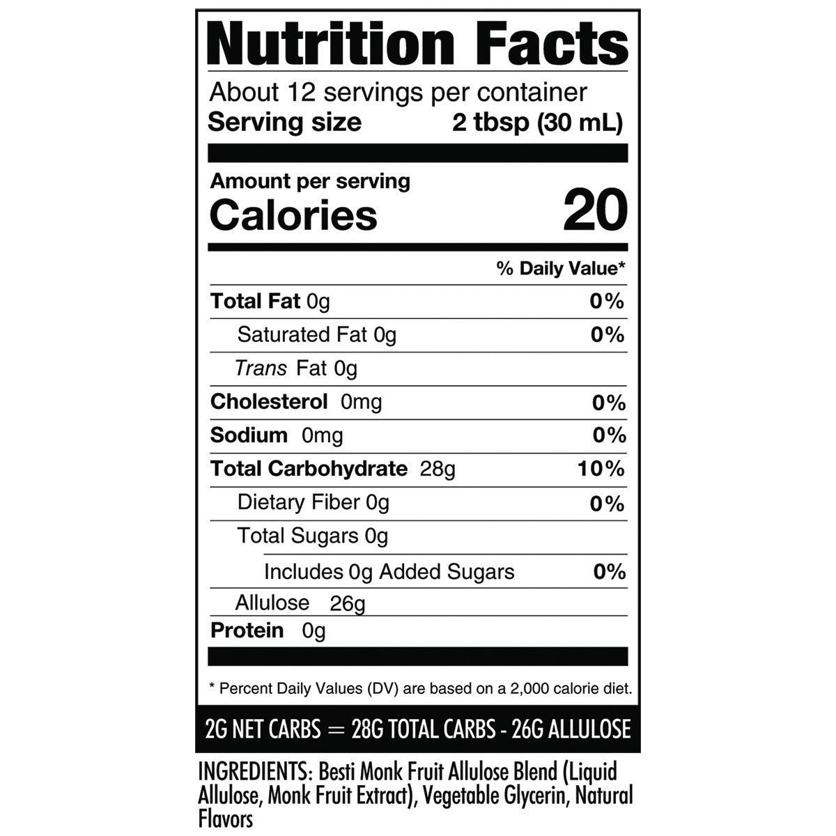 Wholesome Yum Zero Sugar Maple Syrup, Monk Fruit Allulose Keto Maple Syrup | Natural Sugar Free Pancake Syrup. Low Carb, Gluten-Free, Vegan, Non GMO, No Erythritol, No Aftertaste (12 fl oz Glass Bottle)