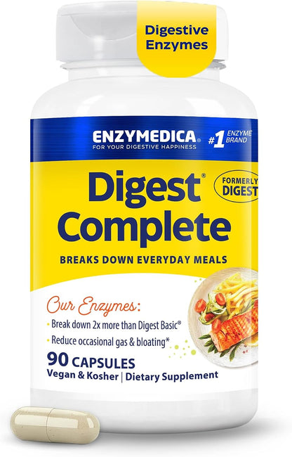 Enzymedica Digest Complete - Helps Gas & Bloating - 90 Caps
