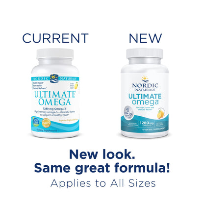 Nordic Naturals Ultimate Omega, Lemon Flavor - 90 Soft Gels - 1280 mg Omega-3
