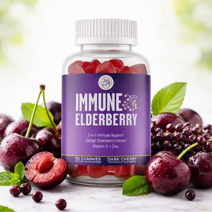Grab The Gold Immunity Gummies Elderberry Vitamin C Zinc 90 Count