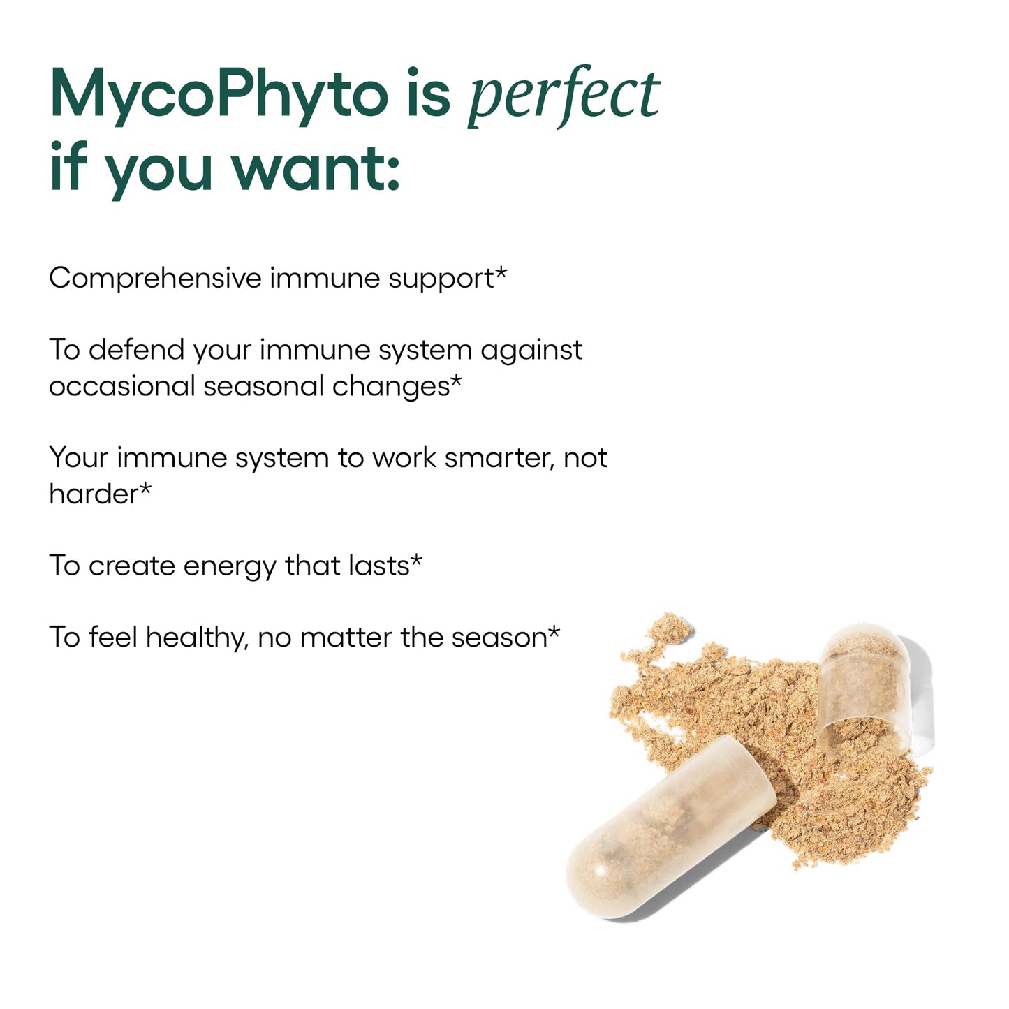 EcoNugenics MycoPhyto Complex: Mushroom Supplement for Intensive Immune Support – 60 Capsules – Includes Turkey Tail, Reishi, Cordyceps, Maitake & More – Energy, Gut Health & Nootropic Brain Support