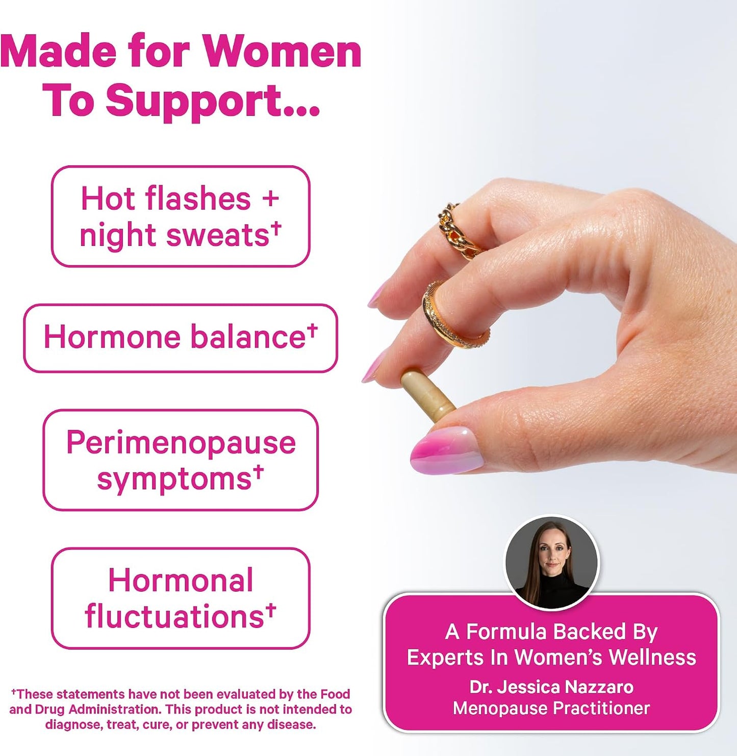 Pink Stork Black Cohosh Supplements for Women, 540 mg, 30 Capsules | Pure Black Cohosh, Supports Hormone Balance for Fertility, Perimenopause + Menopause Comfort