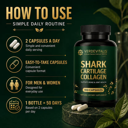 Cartilage Capsules 500mg Supplement for Joint & Bone Support, 100 Capsules