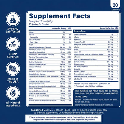 NuEthix Formulations Medipure DS with Pea Protein Powder 19g, Phase 1 & 2 Detoxification System, Supports the Body’s Natural Detoxification Process, Vanilla Wafer (Non-Caffeinated), 20 Servings