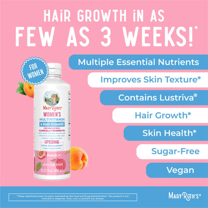 MaryRuth Organics Women's Multivitamin + Lustriva Hair Growth Liposomal