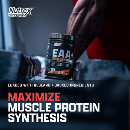 Nutrex Research EAA Hydration | EAAs + BCAA Powder | Muscle Recovery, Strength, Muscle Building, Endurance | 8G Essential Amino Acids + Electrolytes | Strawberry Watermelon 30 Serving