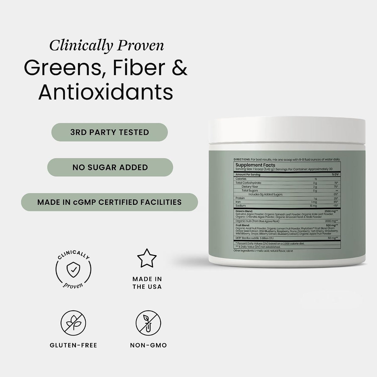 Perelel Triple-Support Plant Based Protein Powder & Greens Powder Bundle