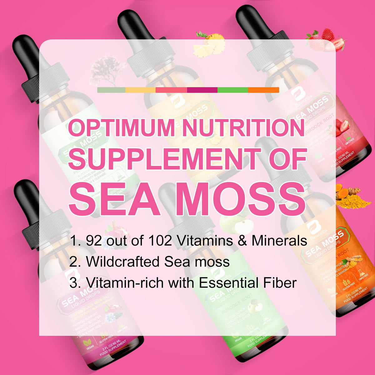 3000mg Sea Moss Liquid Drops - Organic Black Seed Oil & Irish Sea Moss Gel