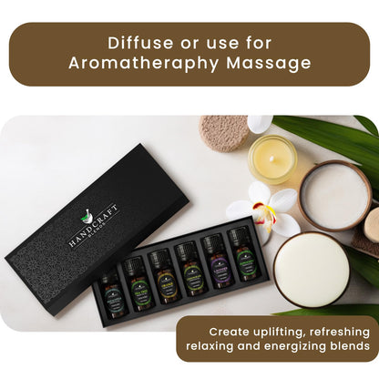 Handcraft Essential Oils Set – Top 6 Essential Oil Diffuser Oils for Home, Candle Making, Aromatherapy Oils