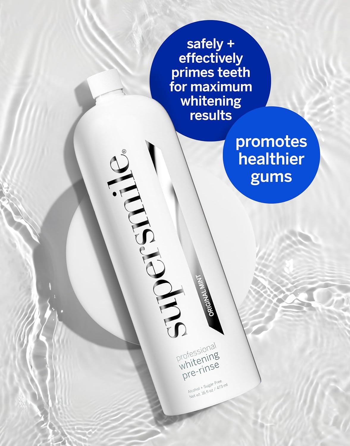 Supersmile Whitening Pre-Rinse, Original Mint, Alcohol-Free, 16 Fl Oz