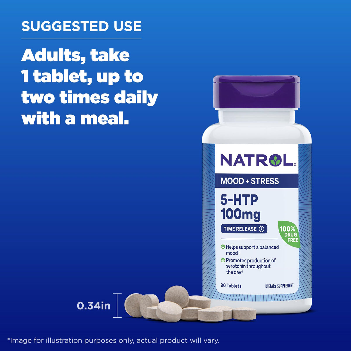 Natrol 5-HTP 100mg, Dietary Supplement Helps Support a Balanced Mood