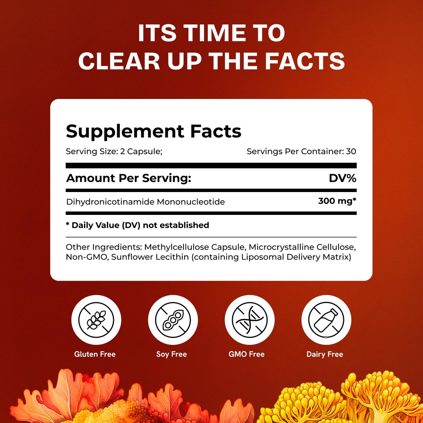 Liposomal NMNH Supplement 300mg – Boosts NAD Anti-Aging, Energy & Focus – NMM Capsules Alternative to for Cellular Vitality – Third-Party Tested, 60 Vegan Capsules | 1 Pack