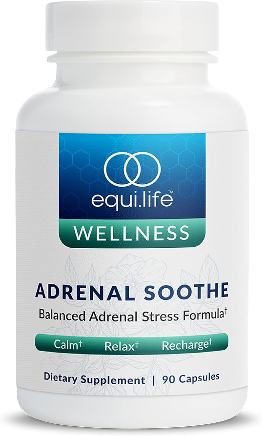 Equilife Adrenal Soothe - Balance Cortisol & Sleep Support - 90 Capsules | Ashwagandha | L-Theanine | Mental Health Support | Supplements for Men & Women | Gluten Free | Vegan | Dairy Free | Non-GMO