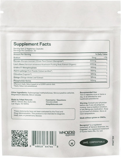 Adapt Naturals Brain & Body Wellness Bundle – Bio-Avail Omega+ Fish Oil & Luminous Mind Nootropic Supplement – 30-Day Supply